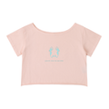 “Leave Him On Shore” Off-Shoulder Rolled Hem Cotton T-Shirt