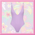Lavender Plunging One Piece