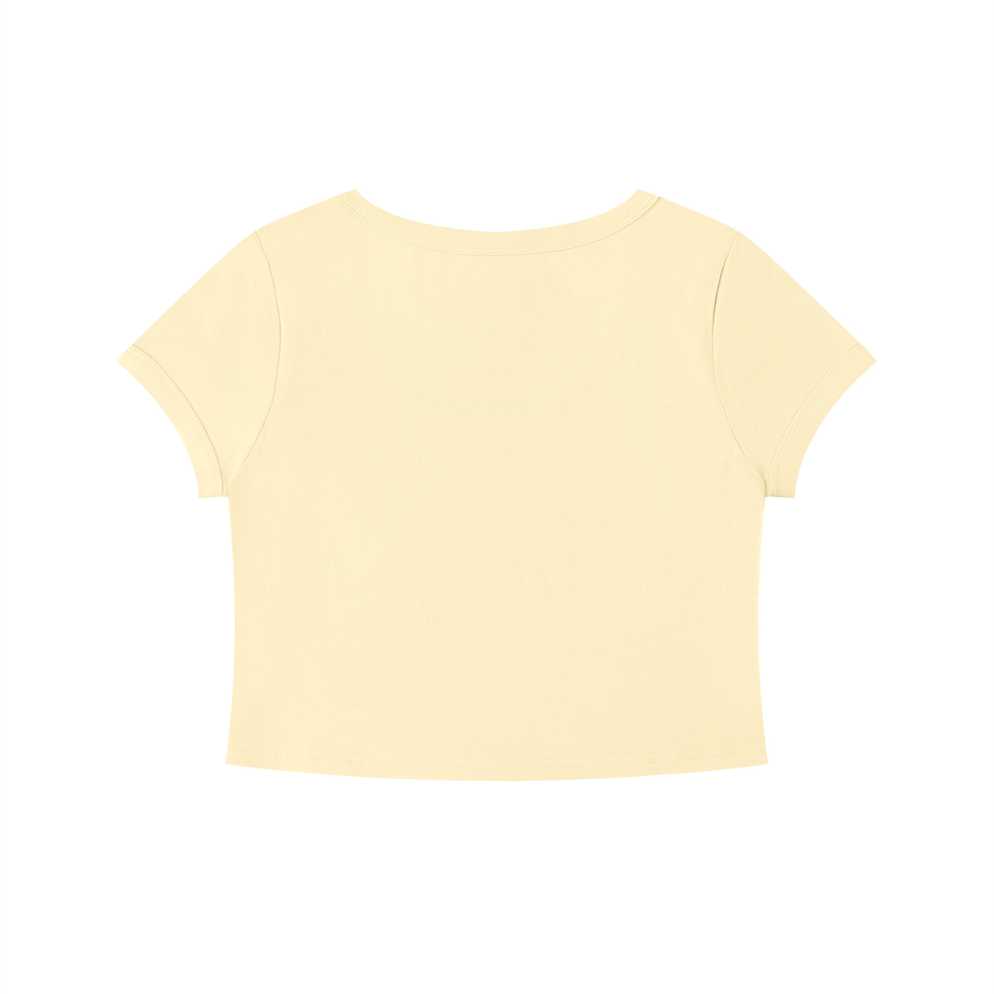 Light yellow t-shirt on a white background