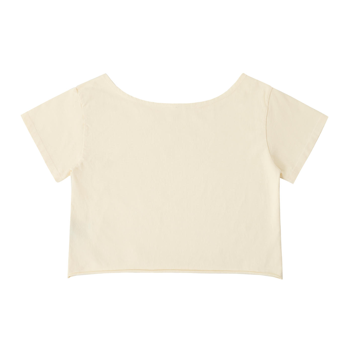 “Leave Him On Shore” Off-Shoulder Rolled Hem Cotton T-Shirt