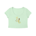 Women's Solid Color Slim Crop T-Shirt